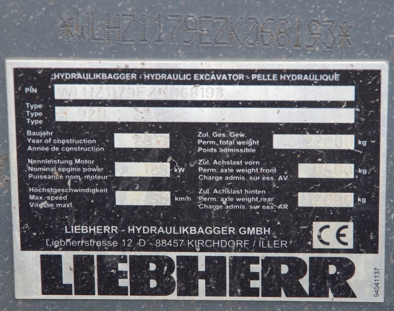 Liebherr A 920 (2018-04-24 Laon) (M loc 15152 (3).jpg (223.06 Kio) Vu 3042 fois Liebherr A 920 (2018-04-24 Laon) (M loc 15152 (3).jpg